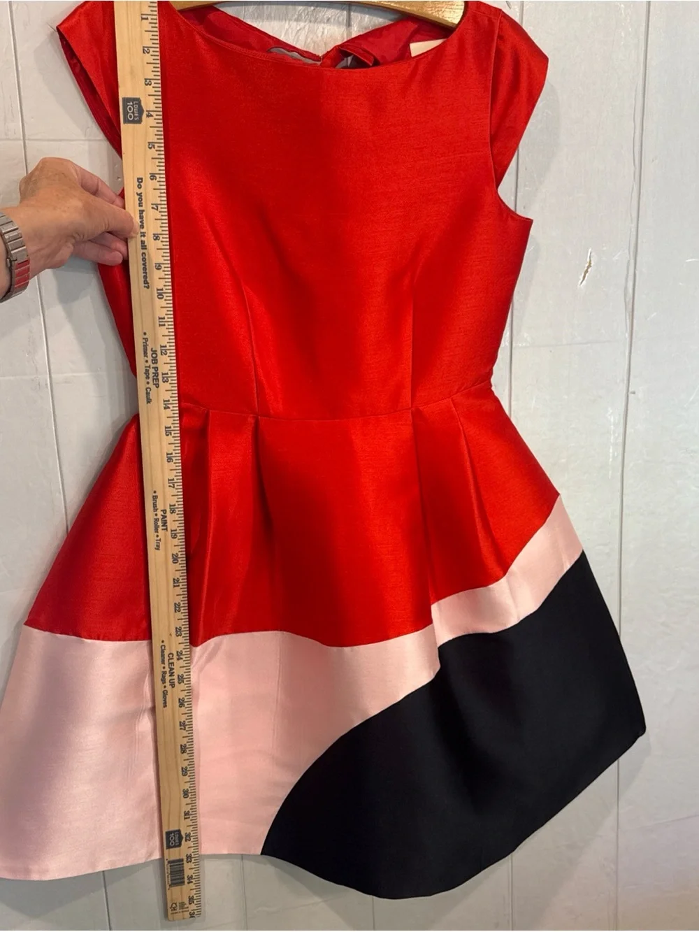 kate spade Red, Pink & Black Colorblock Fit-and-Flare Dress